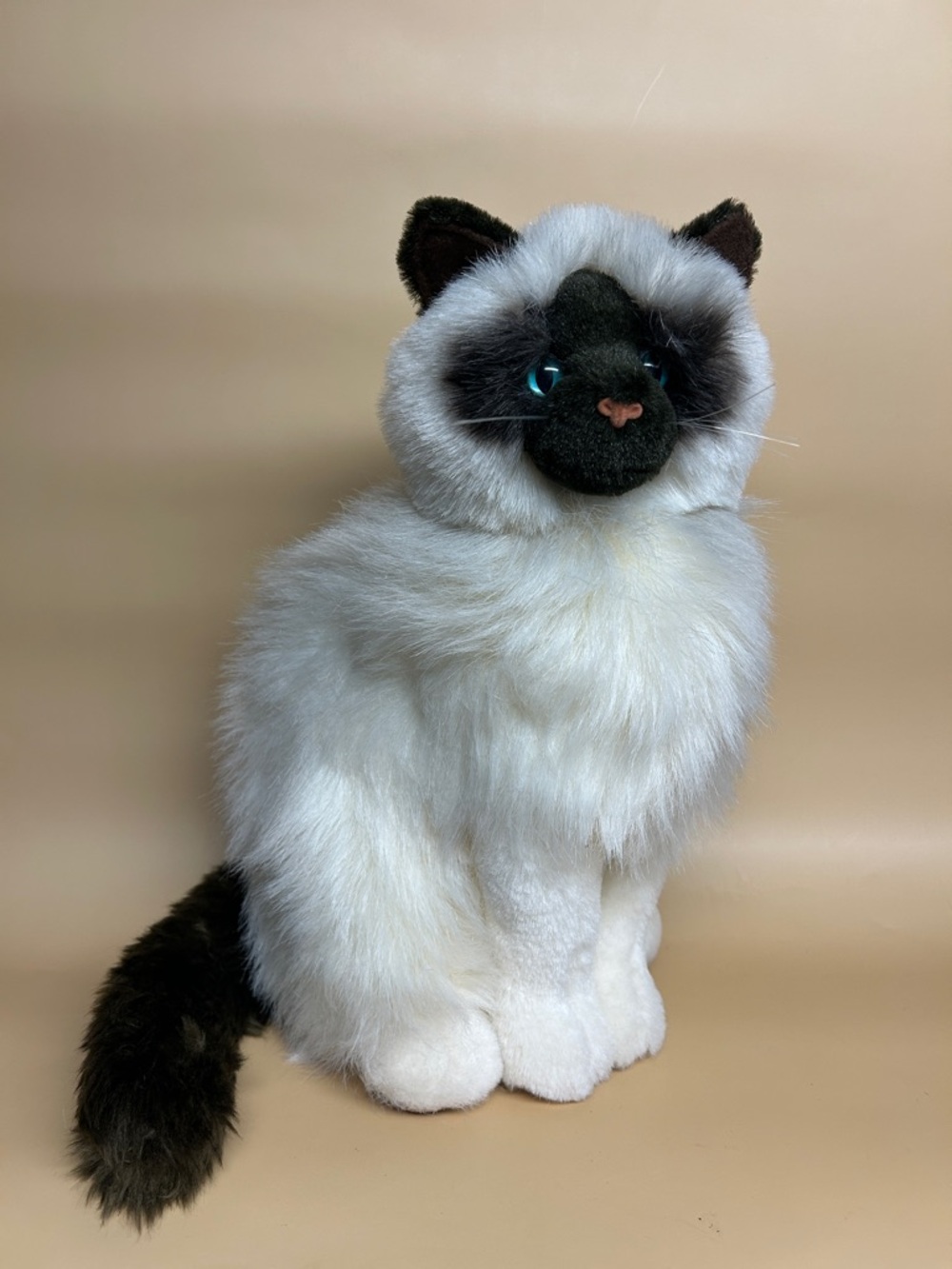 Vintage Douglas Cuddle Toys Birman Balinese Himalayan Cat Plush 12” Blue Eyes